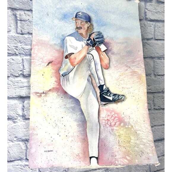 Original Randy Johnson Watercolor Painting Signed Realism Artwork Not Framed - Picture 3 of 12